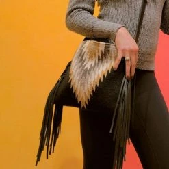 MZ Fair Trade Golden Diamond Wool Fringe Bag Accessories 11 MZ Fair Trade Golden Diamond Wool Fringe Bag Accessories