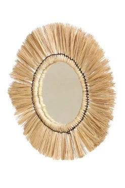 Casa Amarosa Grass Fringe Wall Mirror