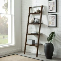 Greenington Currant Leaning Bookshelf - Black Walnut
