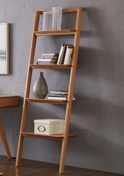 Greenington Currant Leaning Bookshelf - Caramelized Furniture