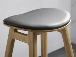 Greenington Furniture Skol Bar Stool Set With Leather Seat - Carmelized