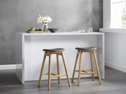Greenington Skol Counter Stool Set With Leather Seat - Carmelized
