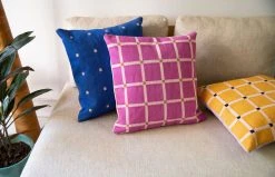 Leah Singh New Arrivals Grid Reversible Throw Pillow Cover