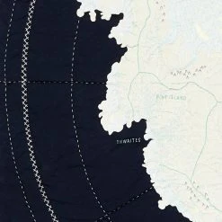 Haptic Lab Home Goods Antarctica Map Throw Quilt