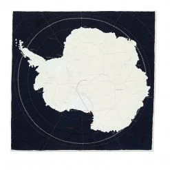 Haptic Lab Home Goods Antarctica Map Throw Quilt