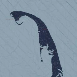 Haptic Lab Cape Cod Map Throw Quilt