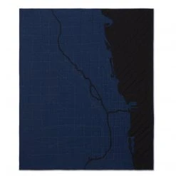 Haptic Lab Home Goods Chicago Map Throw Quilt 17 Haptic Lab Home Goods Chicago Map Throw Quilt