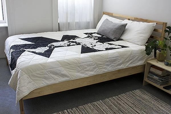 Haptic Lab Home Goods Dymaxion Map Quilt 4 Haptic Lab Home Goods Dymaxion Map Quilt