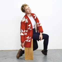 Haptic Lab Sale Flying Geese Quilt Coat
