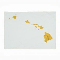 Haptic Lab Hawaii Map Throw Quilt