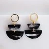 Hathorway Saigon II Horn Post Dangle Earrings - Dark 2 Hathorway Saigon II Horn Post Dangle Earrings - Dark