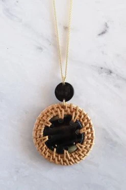 Hathorway Jewelry Thuy Binh Horn And Rattan Pendant Necklace 7 Hathorway Jewelry Thuy Binh Horn And Rattan Pendant Necklace