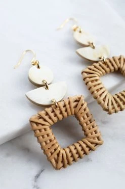 Hathorway Tu Horn And Rattan Earrings Jewelry