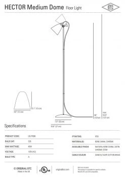 Ameico Hector Medium Dome Floor Light