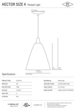 Ameico Lighting Hector Size 4 Pendant Light 9 Ameico Lighting Hector Size 4 Pendant Light