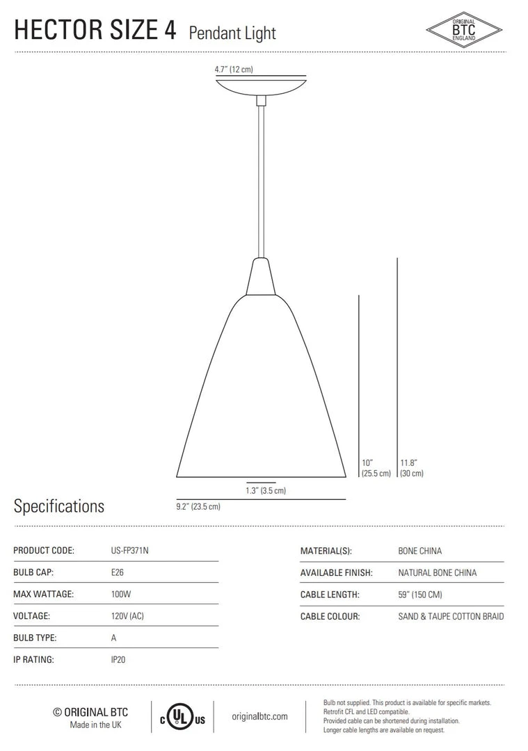 Ameico Lighting Hector Size 4 Pendant Light 6 Ameico Lighting Hector Size 4 Pendant Light