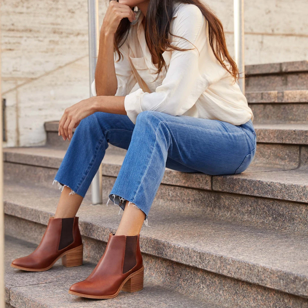 Nisolo Heeled Chelsea Boot - Brandy Shoes 5 Nisolo Heeled Chelsea Boot - Brandy Shoes
