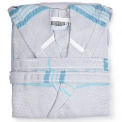 Hilana: Upcycled Cotton Antalya Unisex Turkish Bathrobe - Turquoise Best Sellers