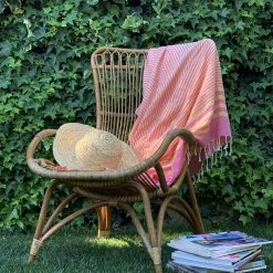 Hilana: Upcycled Cotton Fethiye Upcycled Turkish Towel - Pink 12 Hilana: Upcycled Cotton Fethiye Upcycled Turkish Towel - Pink