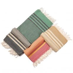 Hilana: Upcycled Cotton Fethiye Upcycled Turkish Towel / Blanket - Beige 11 Hilana: Upcycled Cotton Fethiye Upcycled Turkish Towel / Blanket - Beige