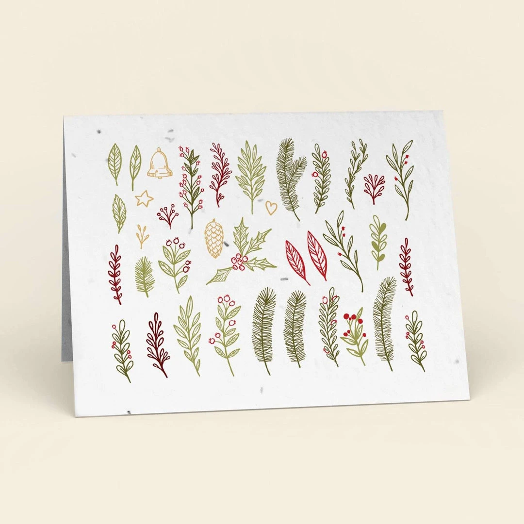 Cute Root Holiday Leaves Plantable Cards - 10 Pack 3 Cute Root Holiday Leaves Plantable Cards - 10 Pack