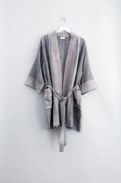 Home & Loft Tribeca Short Turkish Robe - Charcoal Best Sellers