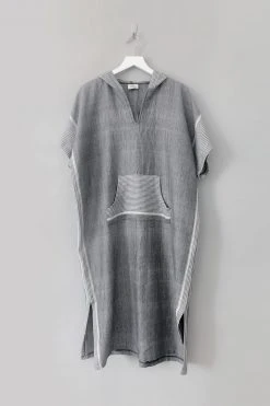 Home & Loft Hudson Turkish Maxi Kaftan - Gray Stripe