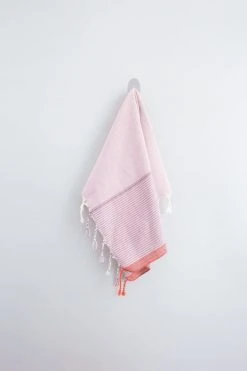 Home & Loft Tribeca Turkish Hand Towel - Rosewood
