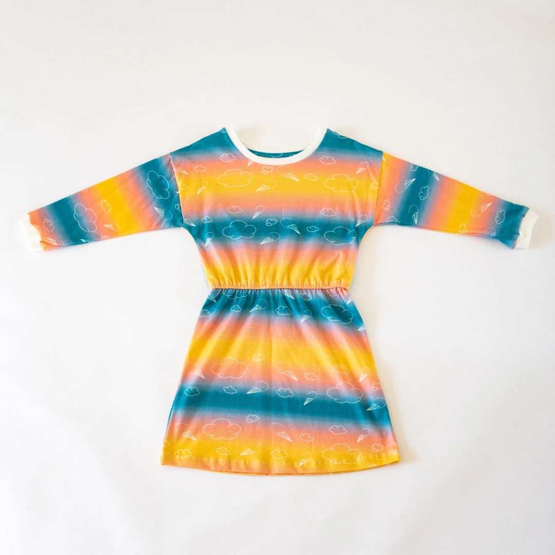 Honey Cake Tiger Kids' Sky's The Limit Long Sleeve Dress 3 Honey Cake Tiger Kids' Sky's The Limit Long Sleeve Dress