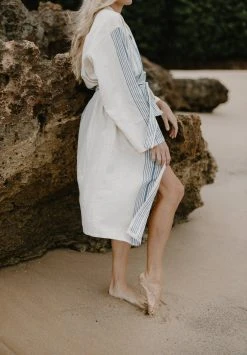 Home & Loft Hudson Unisex Long Turkish Robe - Royal Blue 9 Home & Loft Hudson Unisex Long Turkish Robe - Royal Blue