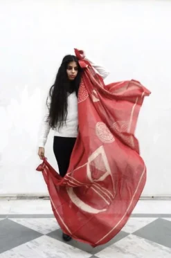 Ichcha Chakra Red Scarf Handcrafted 9 Ichcha Chakra Red Scarf Handcrafted