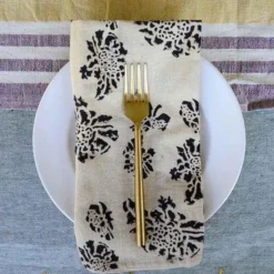 Ichcha Marigold Floral Napkin Set Handcrafted 8 Ichcha Marigold Floral Napkin Set Handcrafted