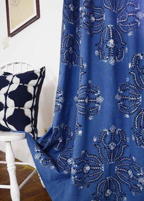 Ichcha Handcrafted Mumtaz Blue Curtain 4 Ichcha Handcrafted Mumtaz Blue Curtain
