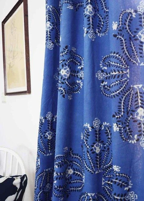 Ichcha Handcrafted Mumtaz Blue Curtain 5 Ichcha Handcrafted Mumtaz Blue Curtain