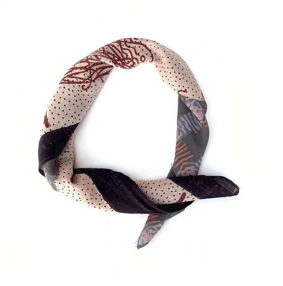 Ichcha Pink Sky Square Bandana Handcrafted 4 Ichcha Pink Sky Square Bandana Handcrafted