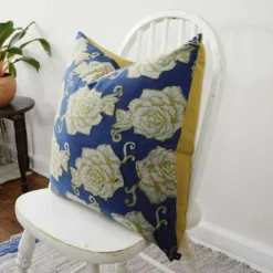 Ichcha Rose Throw Pillow Cover Handcrafted