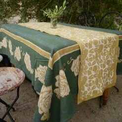 Ichcha Kitchen + Dining Green Rose Tablecloth 7 Ichcha Kitchen + Dining Green Rose Tablecloth