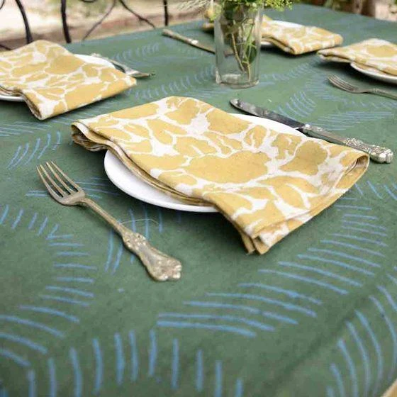 Ichcha Kitchen + Dining Green Rose Tablecloth 4 Ichcha Kitchen + Dining Green Rose Tablecloth