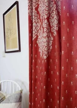Ichcha Shanti Red Curtain Panel 9 Ichcha Shanti Red Curtain Panel