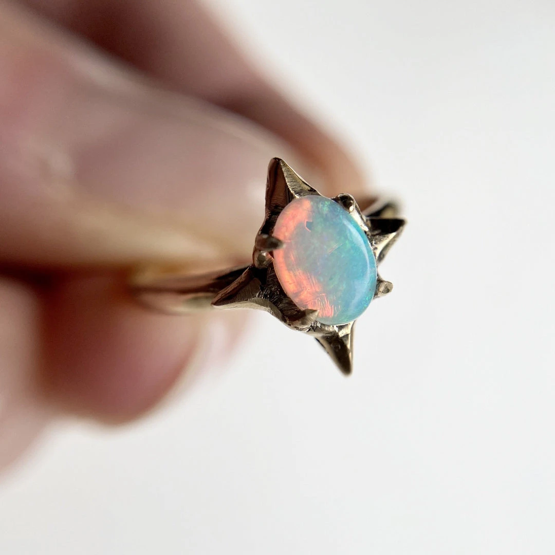 Iron Oxide Jewelry Stardust Opal Ring 5 Iron Oxide Jewelry Stardust Opal Ring