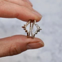 Iron Oxide Sunburst Stacking Ring Jewelry