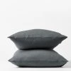 Coyuchi Home Goods Jersey Envelope Pillowcase Set - Charcoal Heather 1 Coyuchi Home Goods Jersey Envelope Pillowcase Set - Charcoal Heather