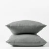 Coyuchi Jersey Envelope Pillowcase Set - Gray Heather