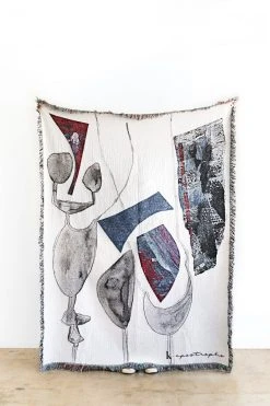 K-apostrophe Calma Upcycled Throw Blanket Home Goods