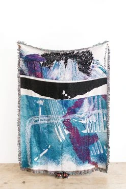 K-apostrophe Manchas + Marks Upcycled Throw Blanket