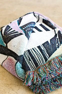 K-apostrophe Miro Upcycled Throw Blanket Home Goods