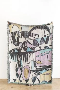 K-apostrophe Miro Upcycled Throw Blanket Home Goods