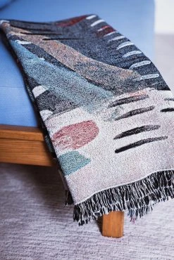 K-apostrophe Monsoon Upcycled Throw Blanket
