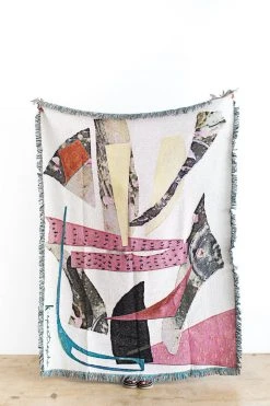 K-apostrophe Practicing Restraint Upcycled Throw Blanket Home Goods