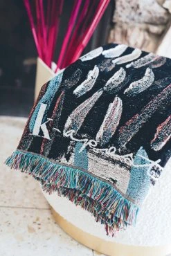 K-apostrophe Santa Ana Winds Upcycled Throw Blanket